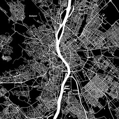 Naklejka premium Budapest Vector Map