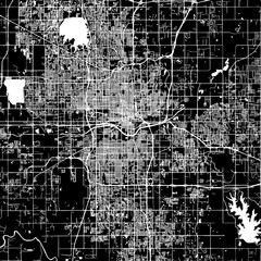 Oklahoma City Vector Map - obrazy, fototapety, plakaty