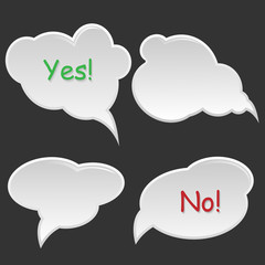 vector speach bubbles set. Elements for design, web sites. Eps10