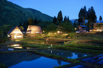 五箇山 春のライトアップ Gokayama