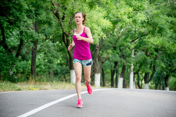 Young woman running