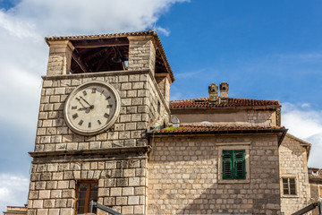 Fototapeta na wymiar Montenegro Kotor Uhr
