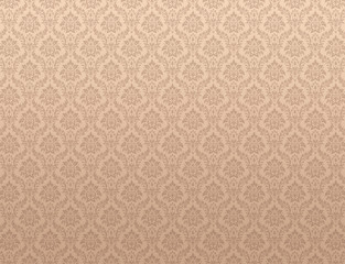 Brown damask pattern background