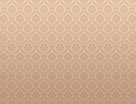 Brown damask pattern background