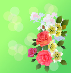 Spring , bouquet of flowers .