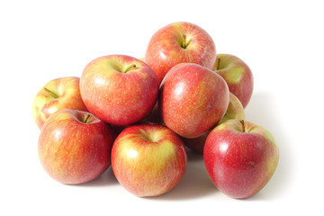 Fototapeta na wymiar bunch of red apples fresh harvest