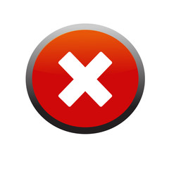 Obraz premium Close mark button icon. Isolated on white background.