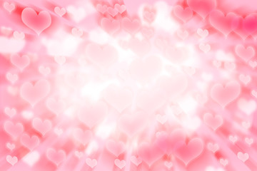Soft White heart on pink background