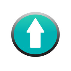 Arrow up button icon. Isolated on white background.