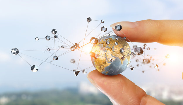 Social connection and networking . Mixed media