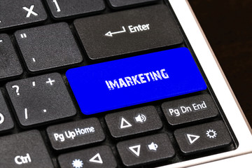 Business Concept - Blue Imarketing Button on Slim