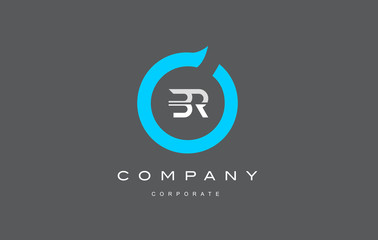 BR letter combination alphabet logo vector design