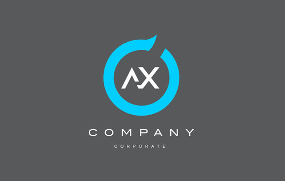 AX letter combination alphabet logo vector design