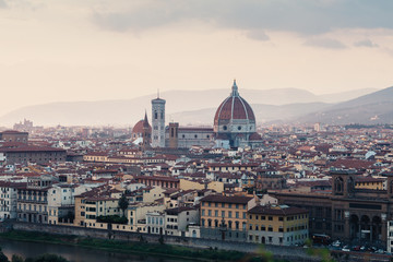Fototapeta na wymiar Scenic view of Florence in sunset.
