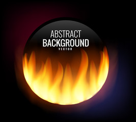 Vector illustration with the image of effect of fire.