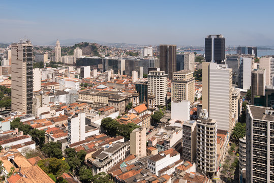 Skyline of Buildings in Rio de Janeiro City Center