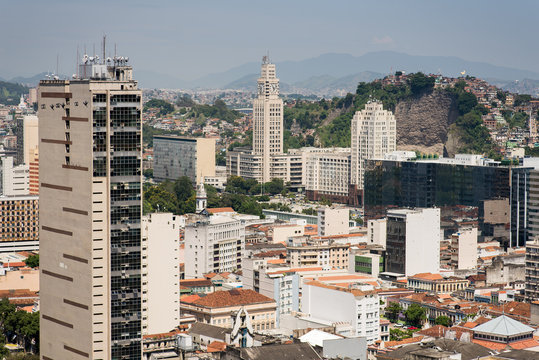Skyline of Buildings in Rio de Janeiro City Center