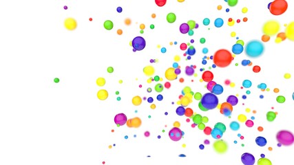 Colored glossy balls background