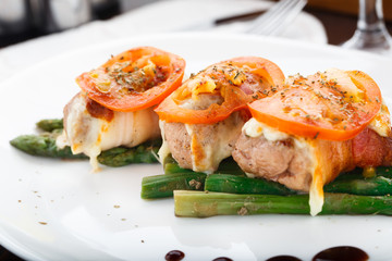 Bacon wrapped chicken breast