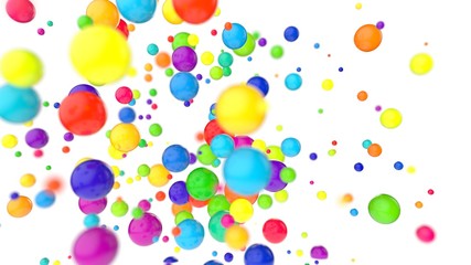 Colored glossy balls background