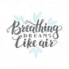 Lettering quote, phrase.