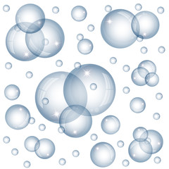 bubbles on a white background