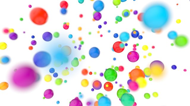 Colored glossy balls background