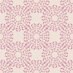 Seamless pattern with red hearts