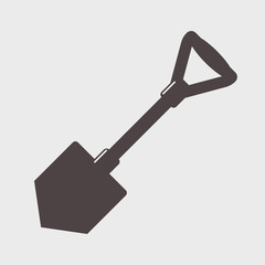 shovel with handle tool icon