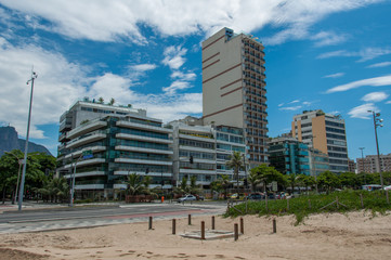 Apartment Buildings in Front of the Ipanema Beach in Rio de Janeiro, Brazil