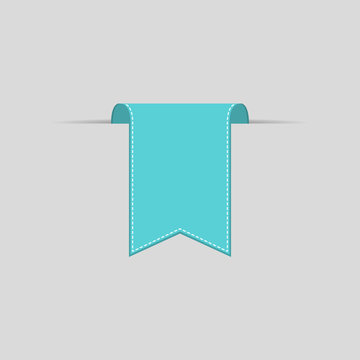 recommend clip art: turquoise bookmarks isolated on graybackground