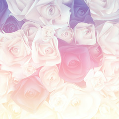roses  vintage flowers in background and wallpaper.

