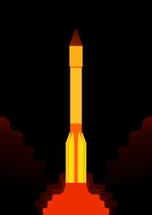 Fototapeta premium Rocket launch background