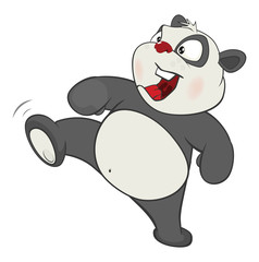  Illustration of a Cute Panda. Cartoon Character 
