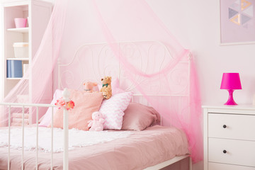 Perfect girl bedroom in pink