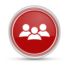 Roter Button - Gruppe - Personen - Team