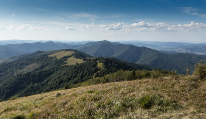Unique summer Carpathian mountain landscape