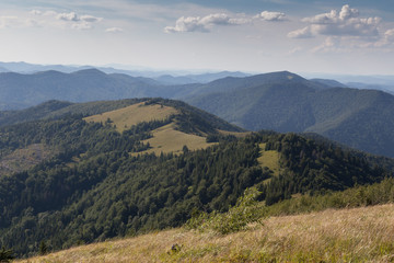 Unique summer Carpathian mountain landscape