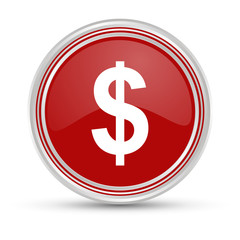 Roter Button - Dollar - Geld - Finanzen
