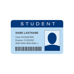 Student ID card. Vector illustration