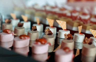 Freshly baked cake, dessert, birthday for Cooks. Decomposition o