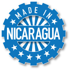 Made in Nicaragua flag color stamp