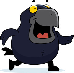 Cartoon Crow Walking