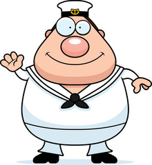 Waving Cartoon Sailor