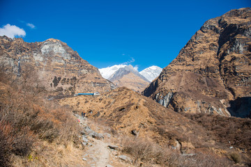 beautiful way for trekking to Annapurna base camp