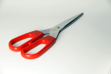 Red Scissors Isolated on Background