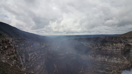 Looking in the crater of the Masaya vulcano