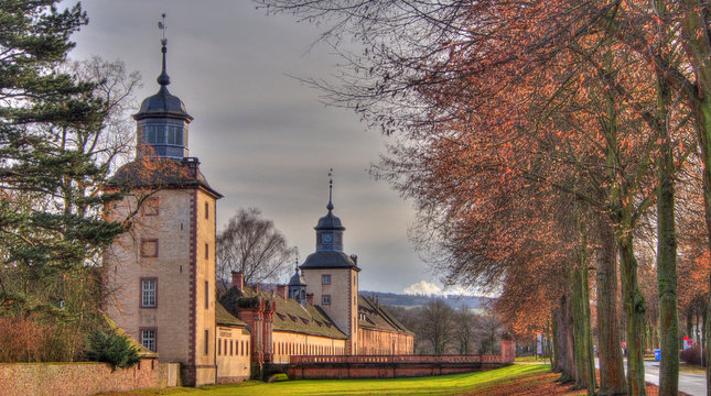 Blick auf Schloss Corvey bei H&ouml;xter.