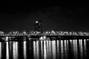 Krung Thep Bridge ( Bascule bridge) in Bangkok city, This bridge connect Bangkok side and Thonburi...