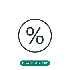 Percentage icon vector